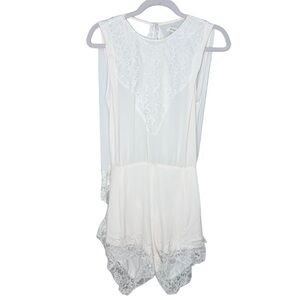 YUMI KIM White Lace Sleeveless Romper XS